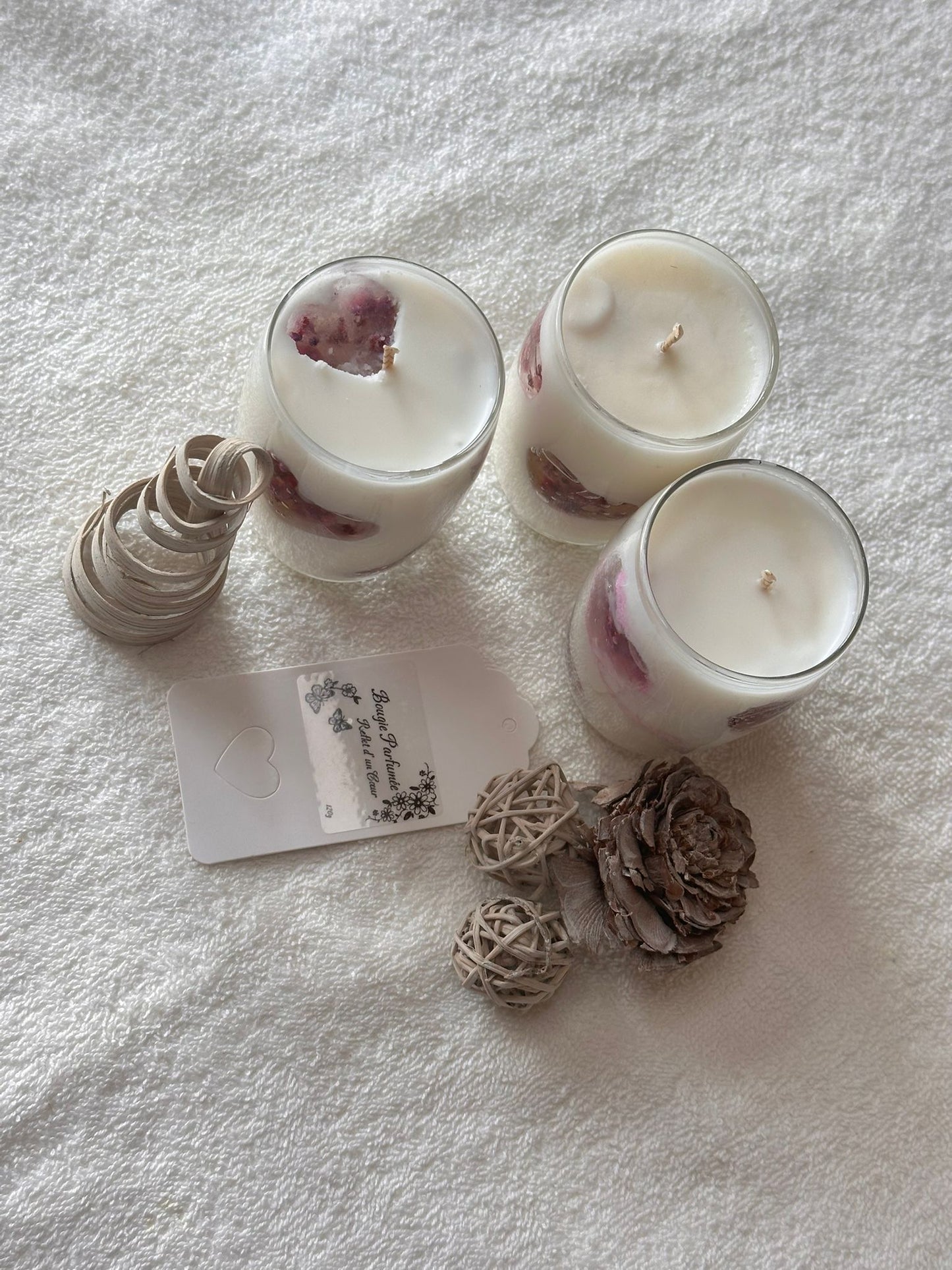 Reflet d'un Coeur– Bougie parfumée Bois de Rose