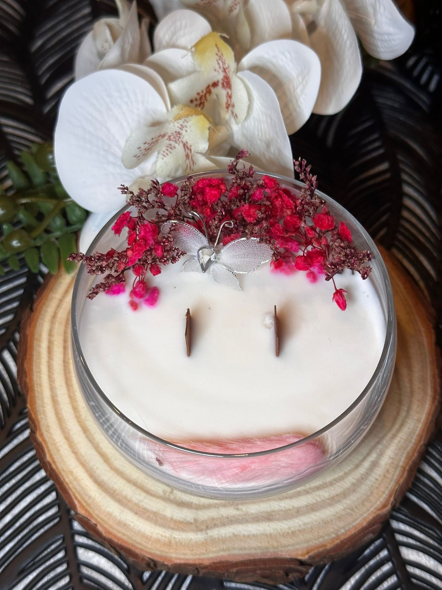 Bougie parfumée Fleur de Tiaré – Fleurs séchées