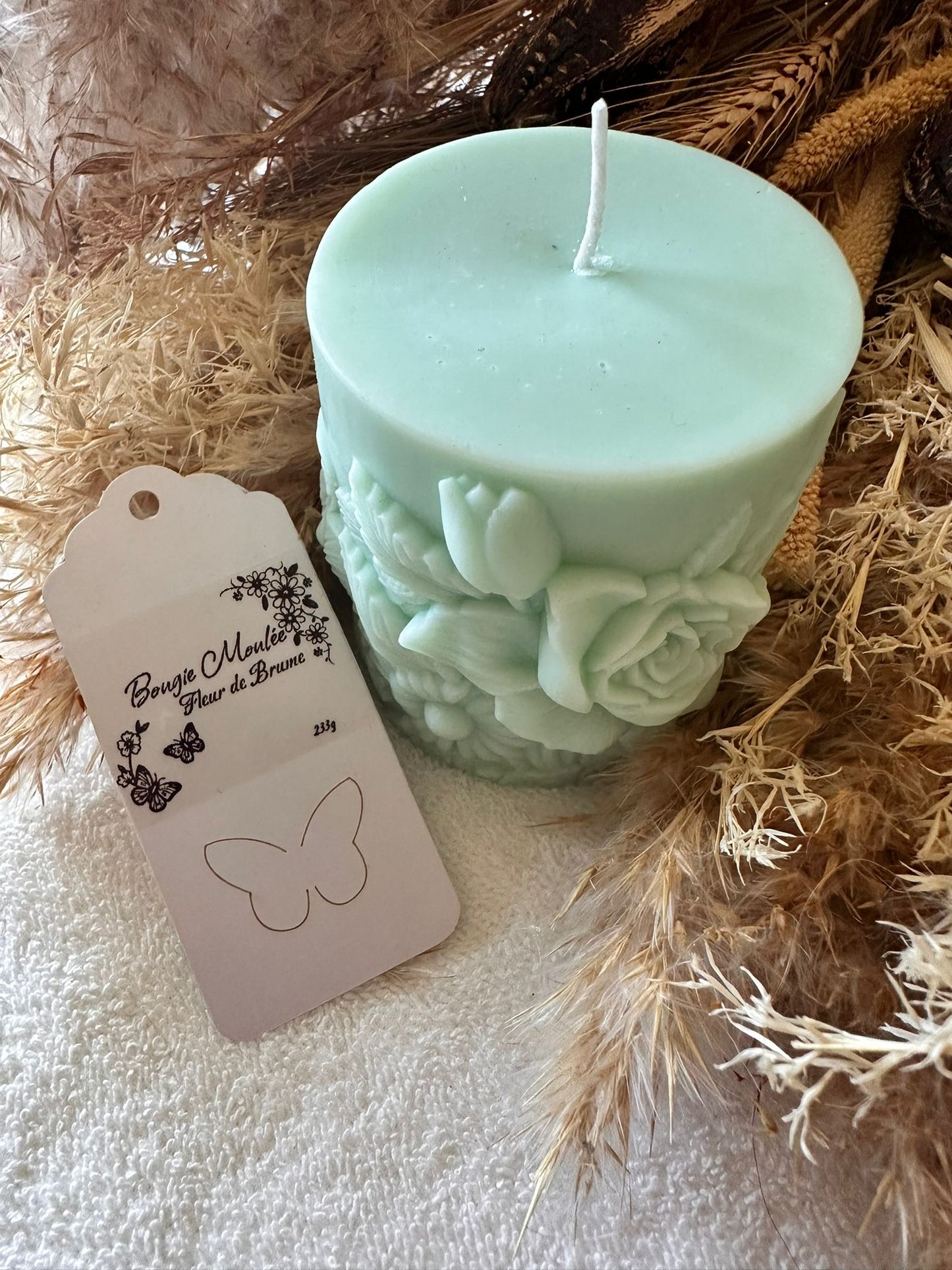 Bougie Moulée – Fleur de Brume