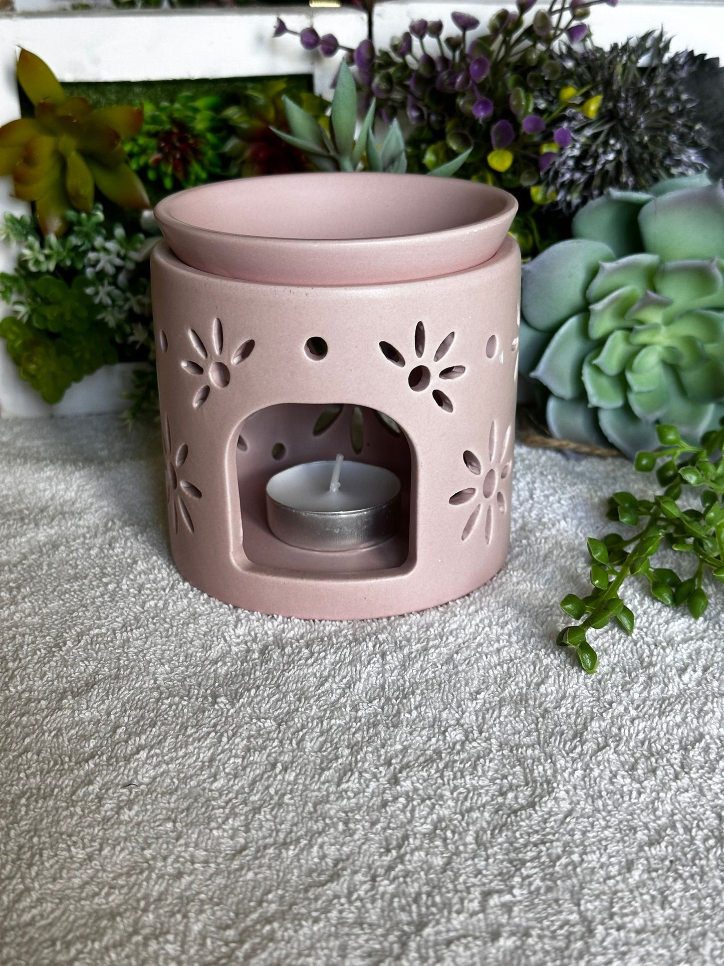 Brûleur en céramique – Motif floral