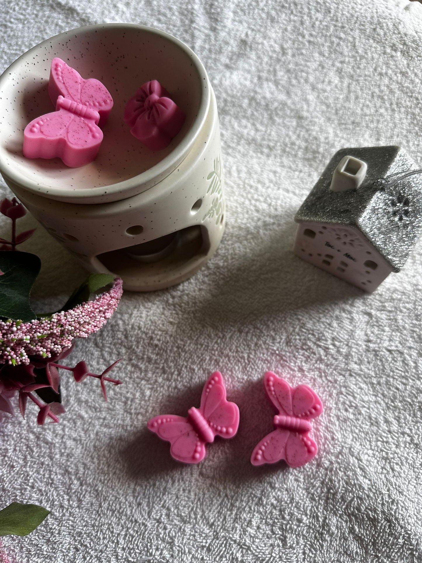 Brûleur en céramique – Motif feuillage