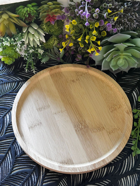 Plateau rond en bambou – 20 cm