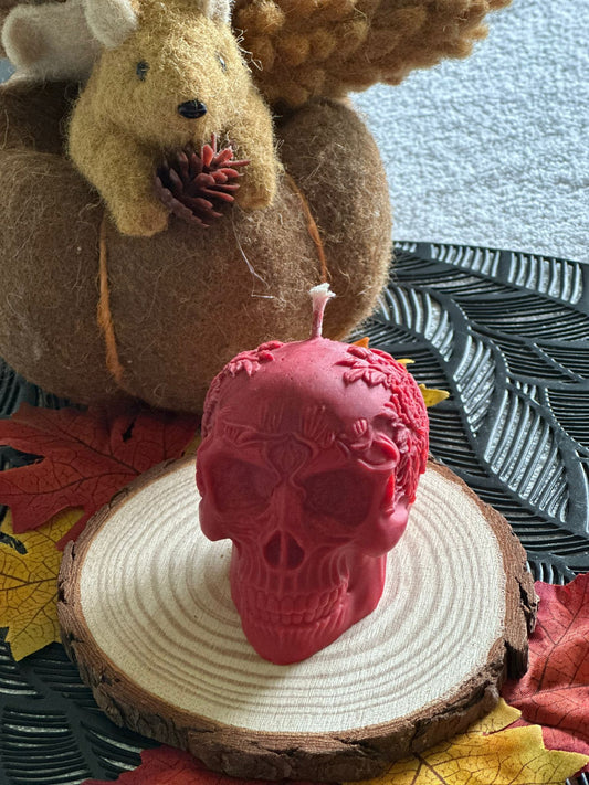 Bougie Moulée – Tête de Mort